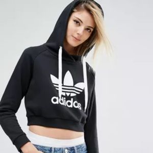 Adidas Crop Hoodie Sweater